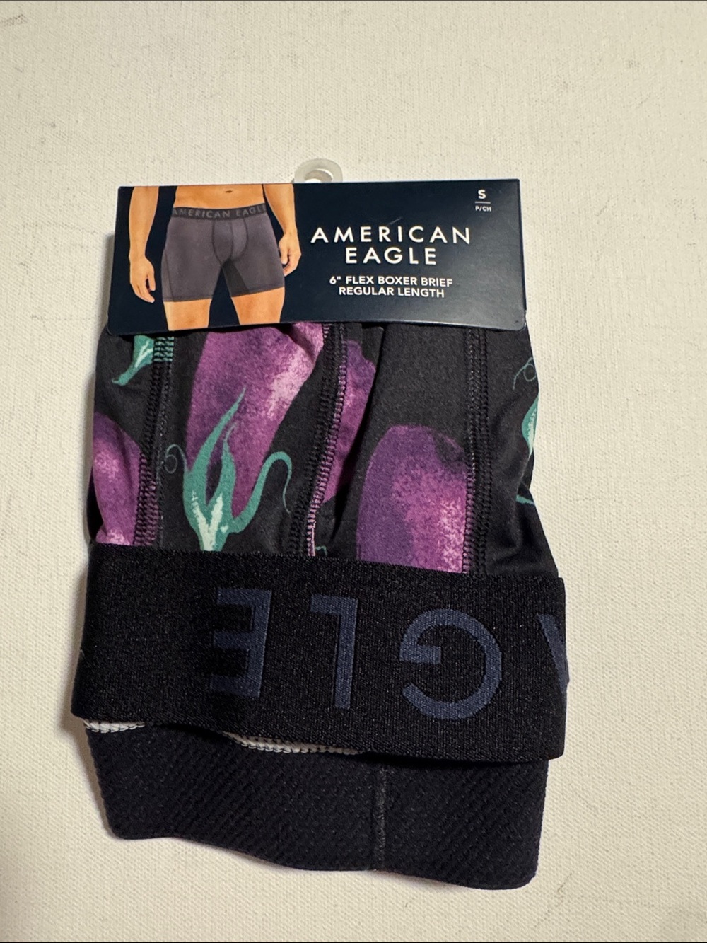 American Eagle Boxer Briefs Mens Small Flex Eggplant